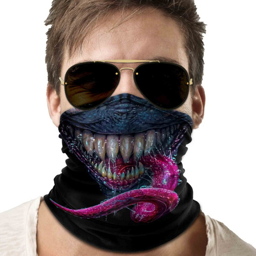 Bandana Balaclava Dentes Lingua Ciclismo Metal 01