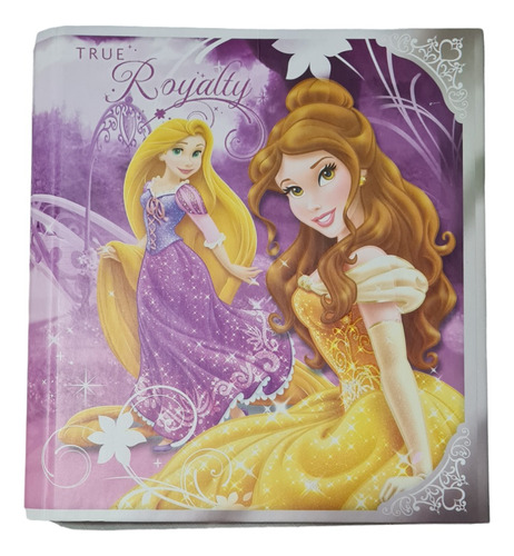 Carpeta Escolar Princesas Disney 3 Anillos Rapunzel Y Bella