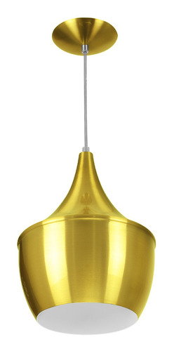 Luminária Pendente Gourmet Balão 32x25cm Dourado