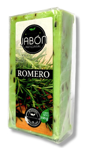 10 Jabón Natural Romero Artesanal Vegano 100gr Piel Cabello