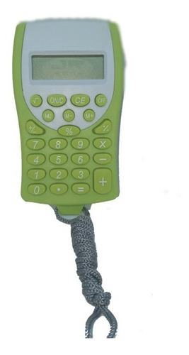 Calculadora Eletrônica De Bolso 8 Dígitos C/ Cordão- Verde