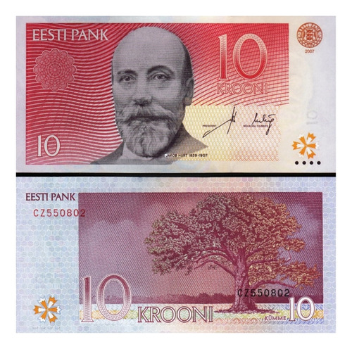 Cédula Fe Estônia 10 Kronni