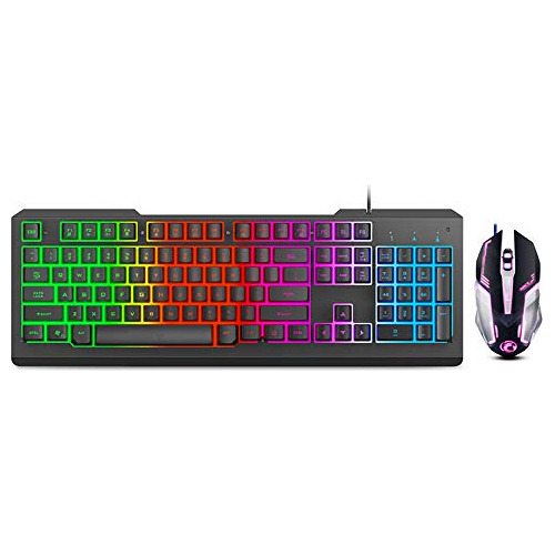 Combo De Teclado Y Ratón Para Juegos Con Luces Rgb