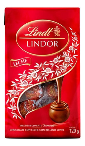 Lindt Lindor Chocolatecon Leche Con Relleno Suave 120g