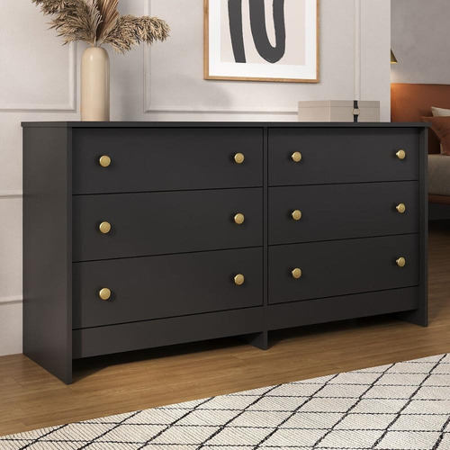 Cômoda 136cm Com 6 Gavetas Flex Multimóveis Mp4275