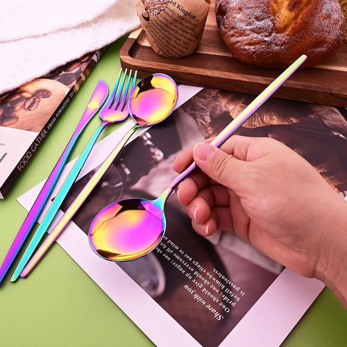 Cubiertos, Cuchillo Y Tenedor Para Tartas, 16 Unidades, Cuch