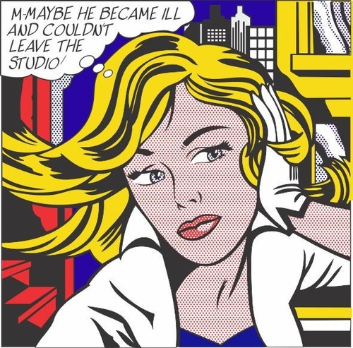 Cuadro Enorme 1x1  Warhol Lichtenstein Maybe Deco Pop Art