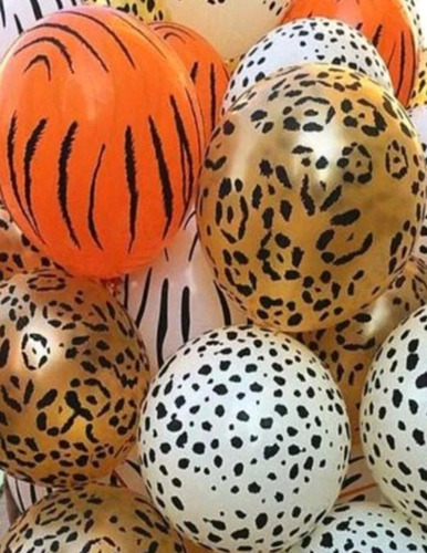 Globo Animal Print Diseños Varios 10 Unidades