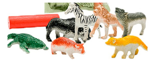 Brinquedo Animais Da Floresta 6 Peças Infantil De Plástico