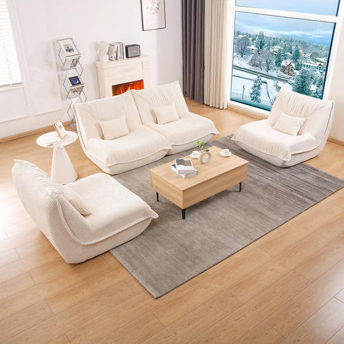 Firavoe Juego De 4 Sofás Cloud Para Apartamentos Pequeños
