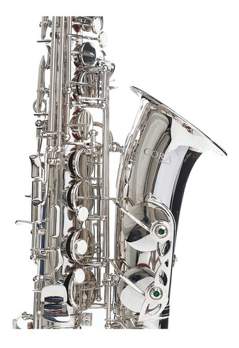 Imagen 4 de 7 de Saxofón Alto Plateado Cora By L. America + Accesorios