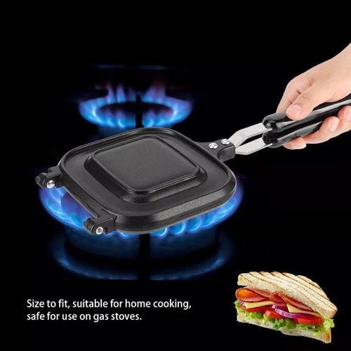 Sartén Tostadora Multifuncional Doble Cara For Desayuno