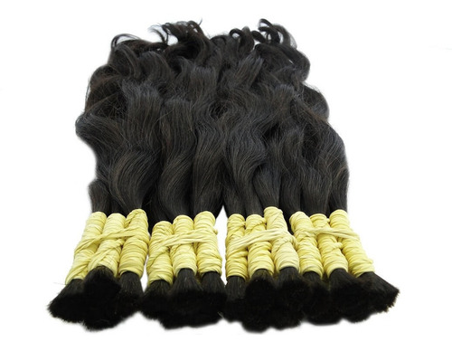 Imagem 2 de 3 de Cabelo Humano 55cm 100 G Ondulado Envio 24h