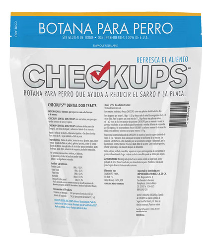 Checkups Botana Para Perro 24 Piezas Em