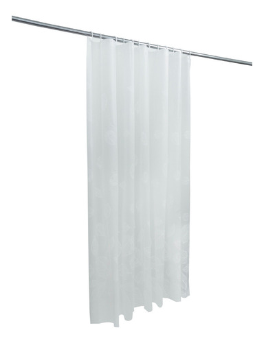 Cortina Para Baño De Peva Bath Styles Color Blanco Hojas