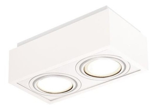 Spot Sobrepor Newline Box Para 2 Lâmpadas Ar70 Gu10 Branco