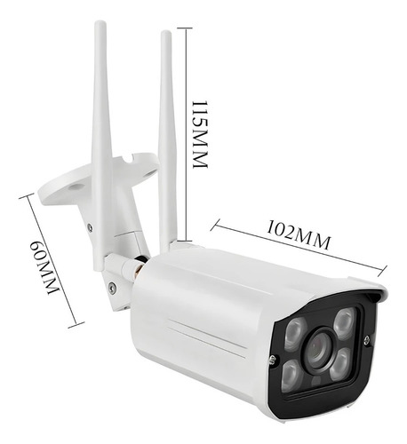 Kit 2 Câmeras De Segurança Externa 2 Antenas A Prova D'água