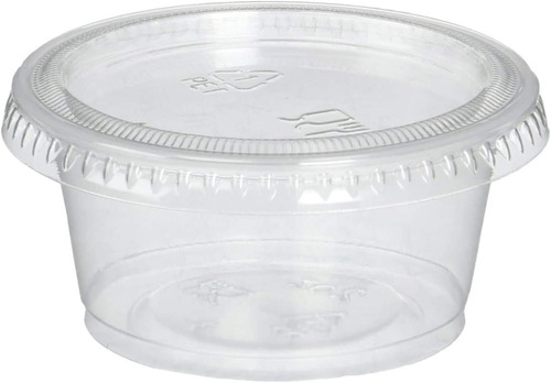 Vaso Souffle 2 Oz Con Tapa Para Salsas O Aderezos 600 Pzas