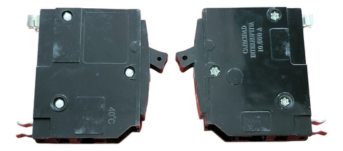 2 Piezas De Interruptor Termomagnetico 1 Polo 50 A - Rilez Negro