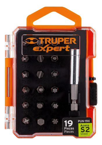 Juego De 19 Puntas 1 S2 Truper Expert 11885