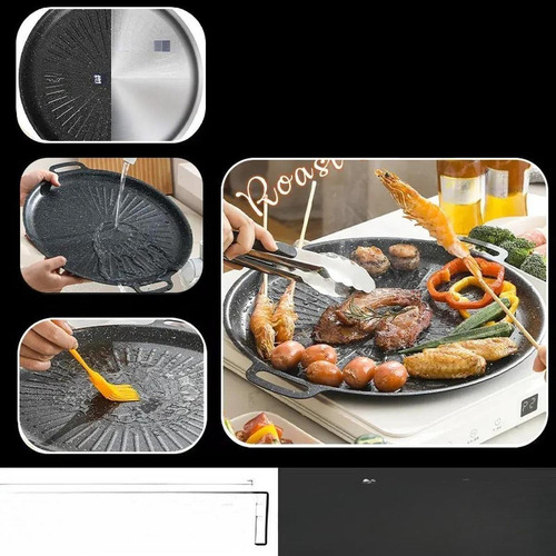 Parrilla Coreana, Parrilla Para Barbacoa, Plancha 30 Cm