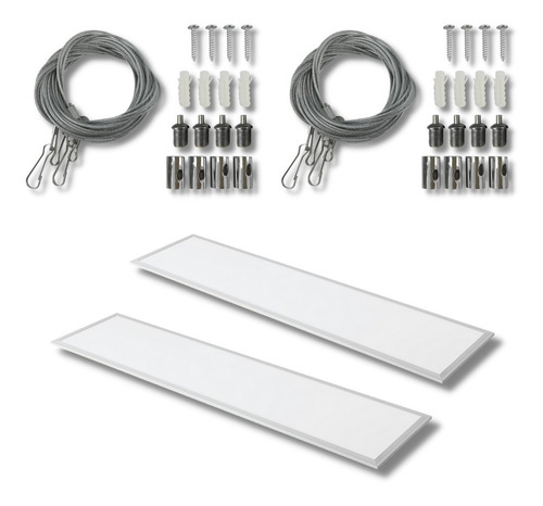 Paneles Led 120 X 30 Para Embutir Frío +2 Kits De Suspensión