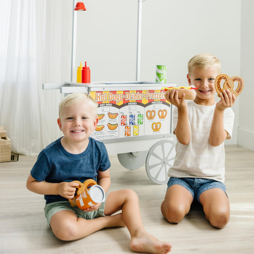 Carrito De Madera Melissa Doug Con 40 Piezas De Comida