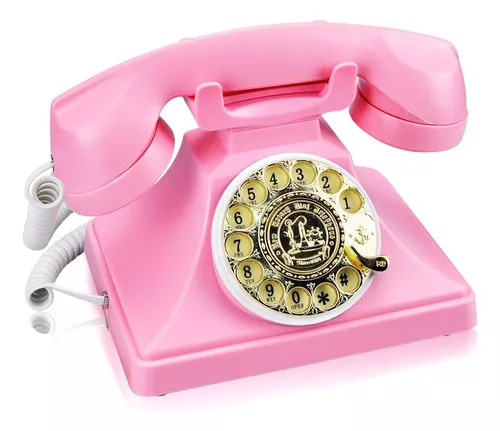 Irisvo - Telefono Retro Antiguo Vintage, Color Rosa