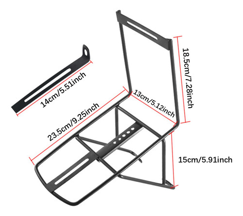 Estante De Carga Delantero Para Bicicleta, De Carga Hierro