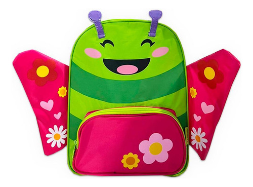 Mochila De Costas Borboleta Pet Verde Creche - Winth