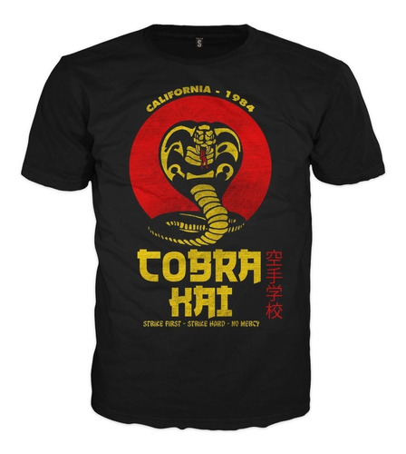 Camiseta Cobra Kai Kobra Karate Kid Miyagi Dojo En Algodón