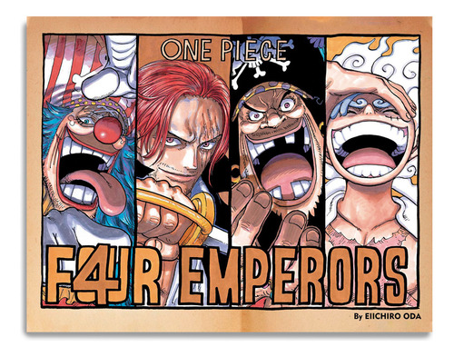 Cuadro One Piece Yonko Luffy Buggy Shanks Kurohige 80x60 Cm