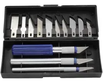 Comprar Kit De Estiletes De Precisão Com 3 Cabos E 13 Lâminas Est-13