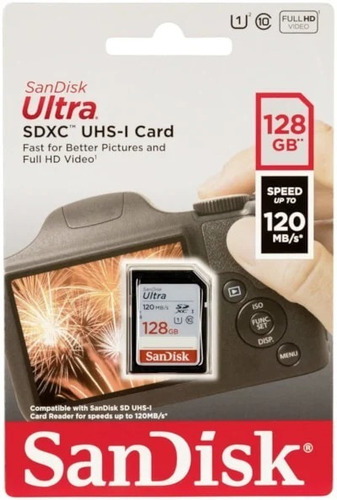 Tarjeta de memoria SanDisk SDSDUNC-128G-GN6IN Ultra 128GB