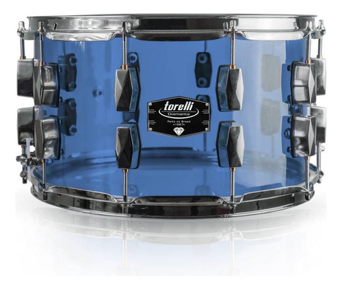 Caixa Torelli Diamante 14'' X 8'' Acrílico - Para Bateria Cor do casco Azul