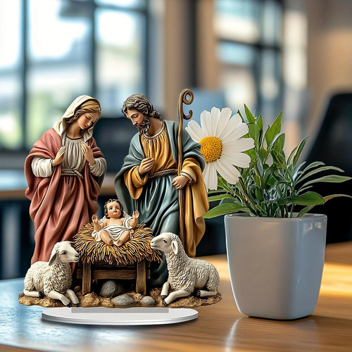 Figura De Belén De Navidad, Adorno De Nacimiento De Jesús,