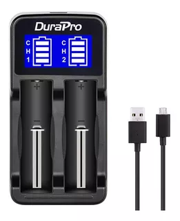 Cargador Durapro Universal Usb Con Lcd Para Pilas 2 Canales