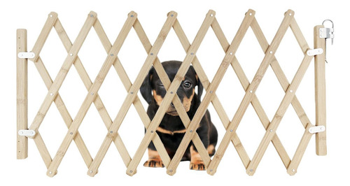 Valla De Madera Extensible Para Perros - 110*48cm