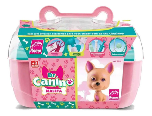 Dr. Canino Maleta Com Pet Rosa - Roma