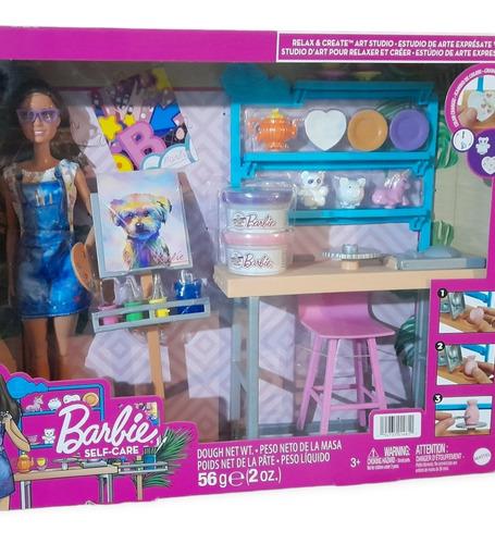 Muñeca Barbie Estudio De Arte Con Accesorios Mattel