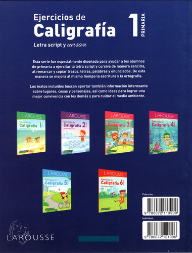 Ejercicios De Caligrafia 1° Script Y Cursiva Prim Larousse