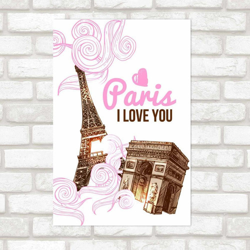 Poster Decorativo Paris I Love You N09229 30x40cm