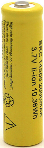 Pila Batería 14500 14505 Aa Liion 3,7v 2800mah Recargable