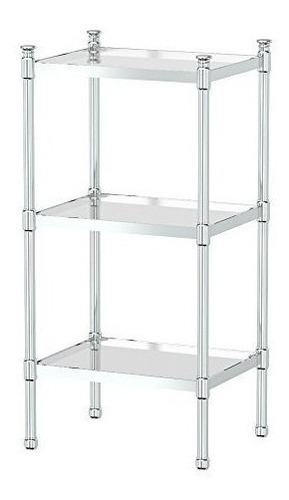 Gatco 1351 3tier Rectangulo Taboret En Cromado