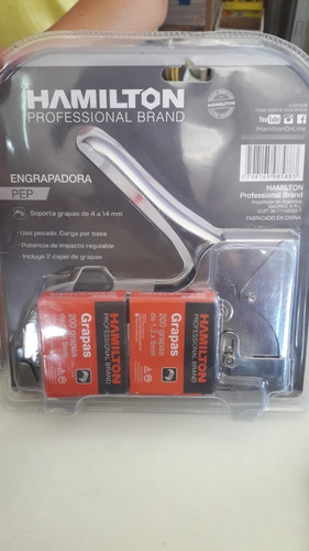 Imagen 2 de 4 de Engrapadora Metálica Profesional Pep + 400 Grapas- Hamilton