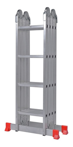 Escada De Aluminio Multifuncional Articulada 16degraus 4x4