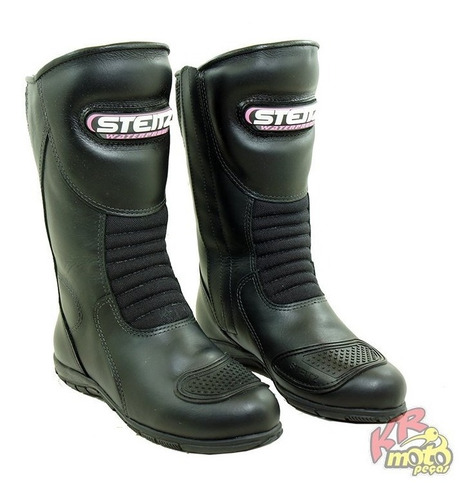 Imagem 2 de 2 de Bota Couro Impermeável Steitz Moto Feminina
