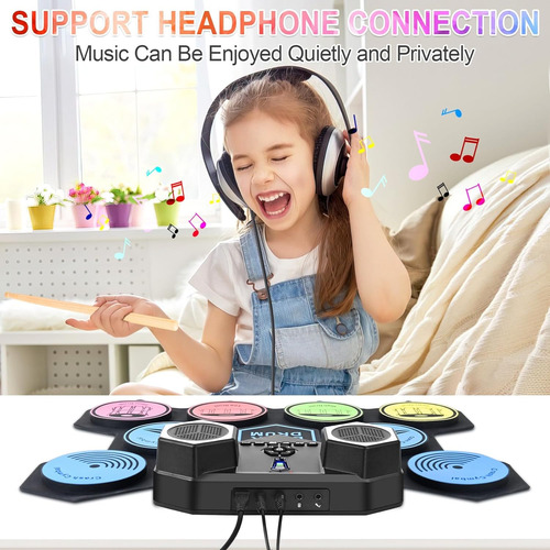 Juego De Batería Electrónica, 9 Almohadillas Eléctricas, Reg