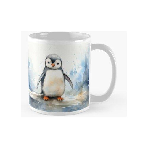 Taza Pingüino De Acuarela Calidad Premium