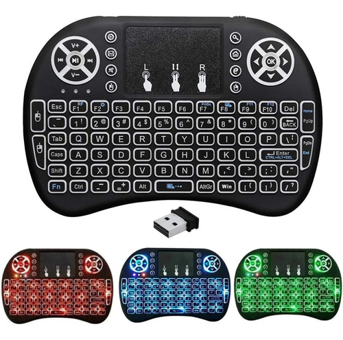 Mini Teclado Inalámbrico Retroiluminado Remoto, Teclado De